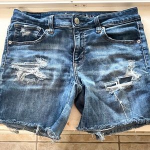 American Eagle midi jean shorts